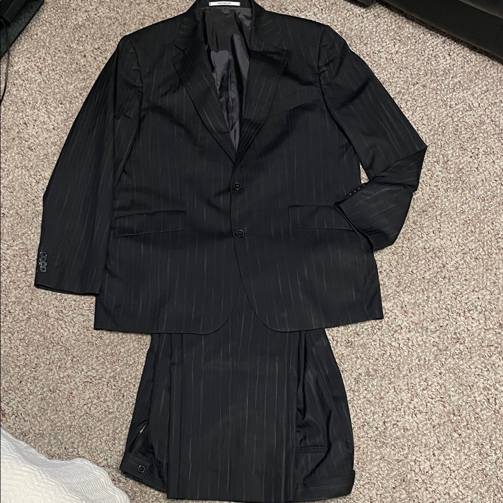Baumler wool/silk Black white Men's Suit